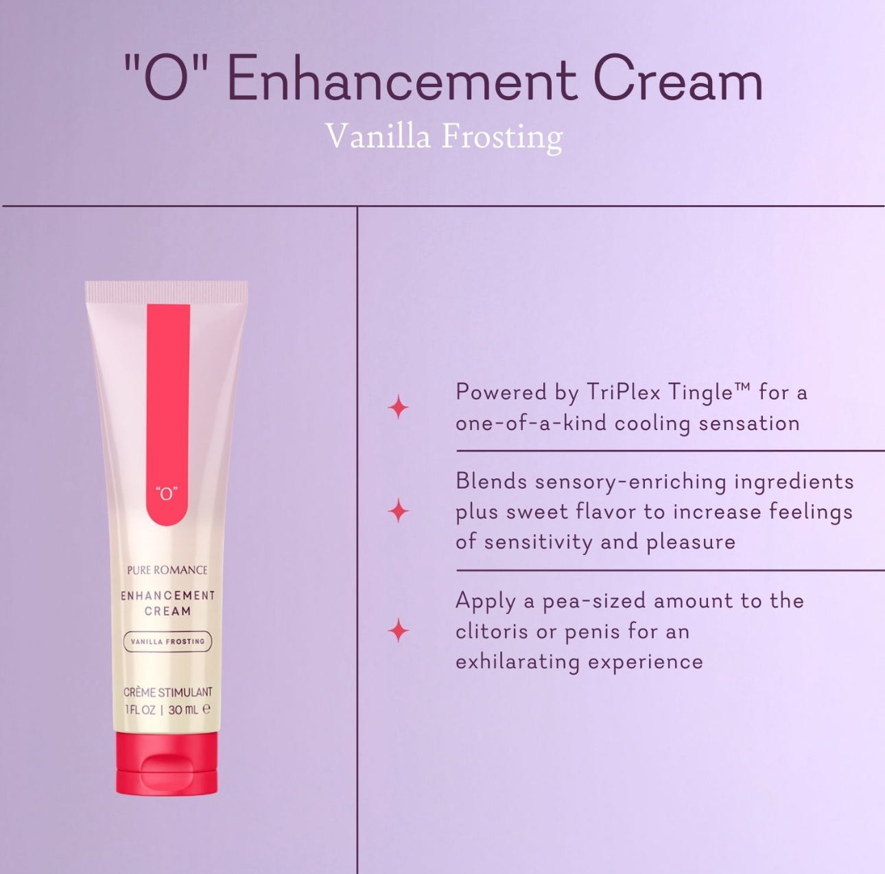 “O“ - Vanilla Frosting - Long-Lasting Tingling Cream