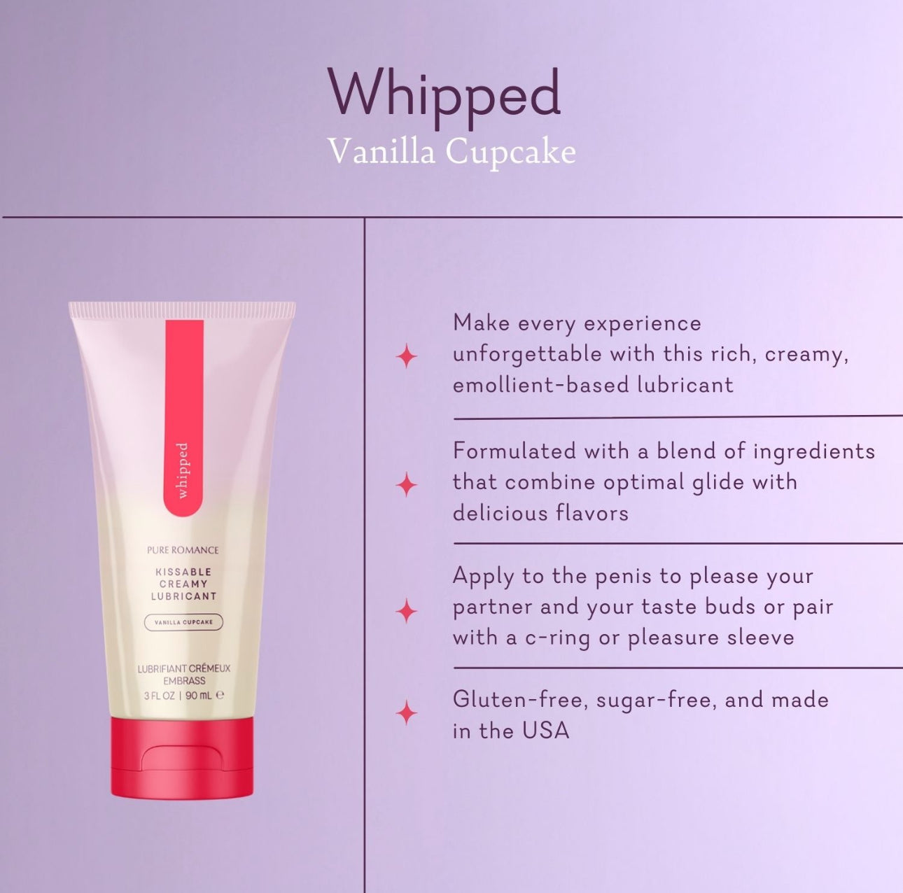 Whipped - Vanilla Cupcake - Creamy Lubricant