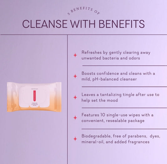 Cleanse With Benefits - Tingling Intimate Wipes