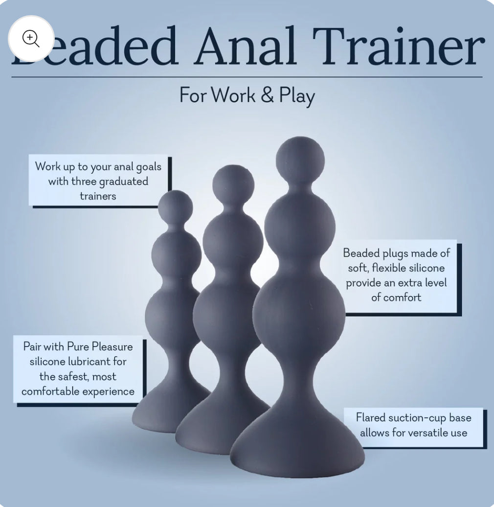 Beaded Anal Trainer Kit Silicone Plugs