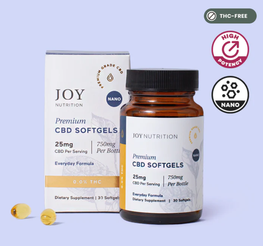 CBD Softgels (No THC) 10mg/25mg/100mg - Anxiety, Stress, Sleep, Muscle & Joint Pain