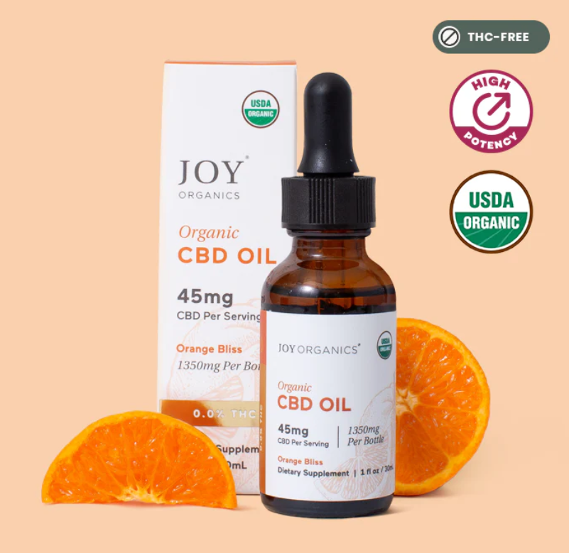Organic CBD Oil (Tincture) - Orange Bliss (No THC) Anxiety,  Stress, Sleep, Pain
