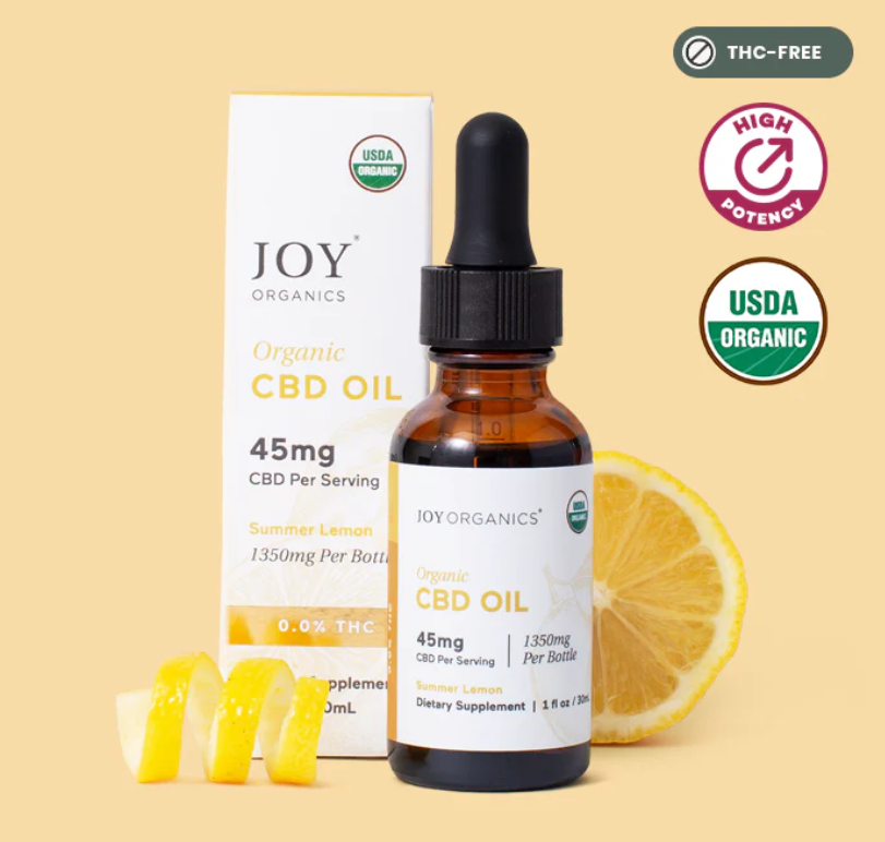 Organic CBD Oil (No THC) - Summer Lemon - Anxiety, Stress,  Sleep, Pain