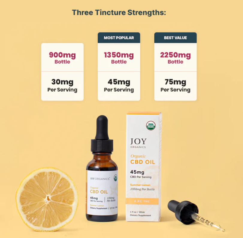 Organic CBD Oil (No THC) - Summer Lemon - Anxiety, Stress,  Sleep, Pain